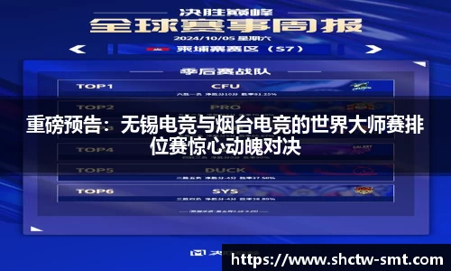 重磅预告：无锡电竞与烟台电竞的世界大师赛排位赛惊心动魄对决